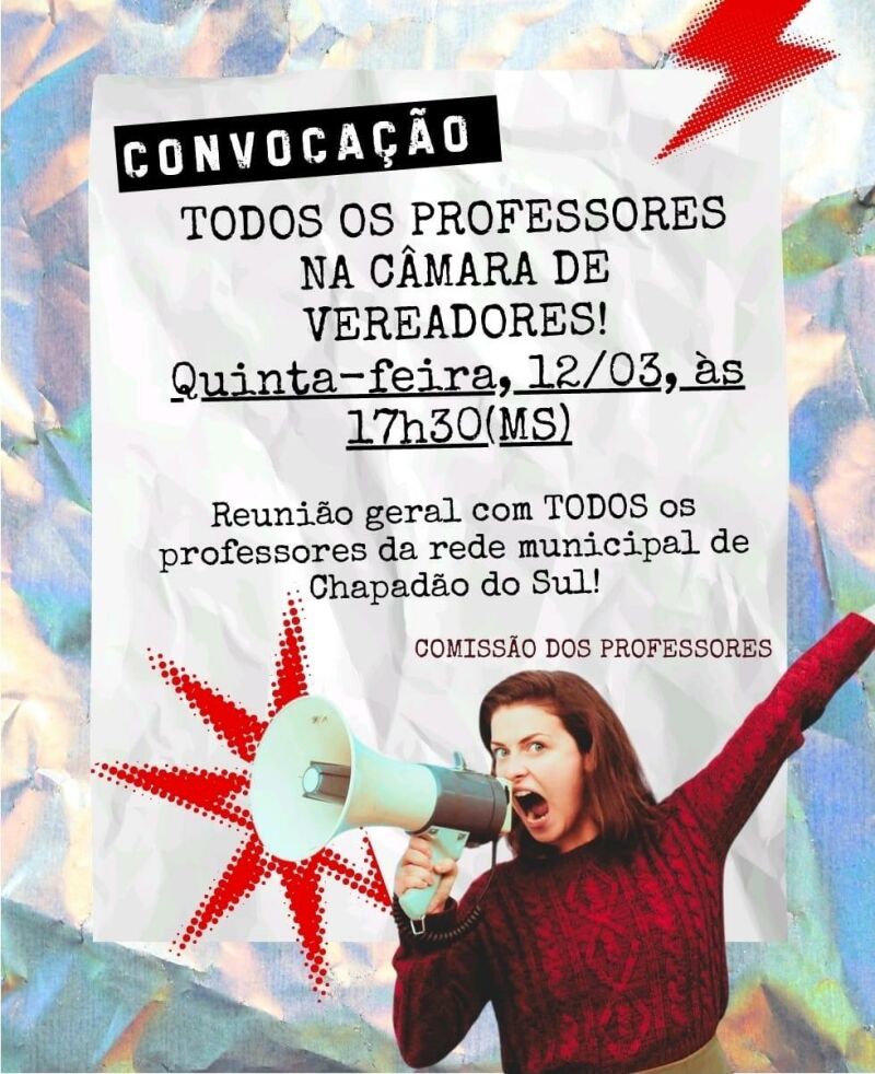 Imagem ilustrativa da matéria Professores questionam negociação do sindicato com Prefeitura em Chapadão do Sul
